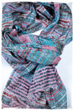 Liliana Champs de Paisley Ivory Kashmir Wool Scarf