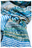 Liana Champs de Paisley Ivory Kashmir Wool Scarf