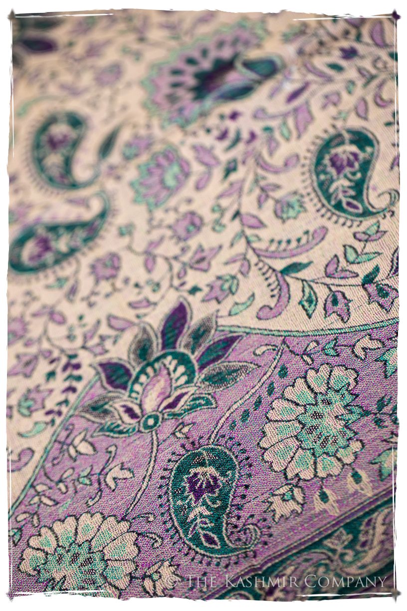 María Antonietta Paisley Reversible Kashmir Wool Scarf