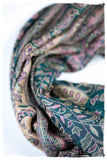 María Antonietta Paisley Reversible Kashmir Wool Scarf
