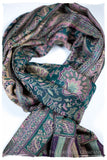 María Antonietta Paisley Reversible Kashmir Wool Scarf