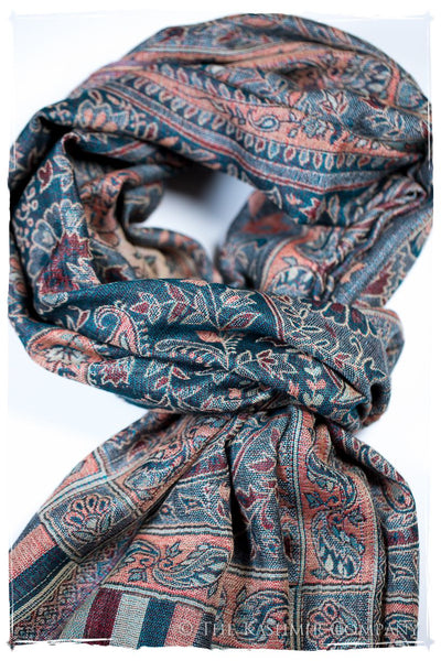 Mariana Paisley Reversible Kashmir Wool Scarf