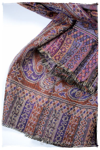 Mariella Paisley Reversible Kashmir Wool Scarf