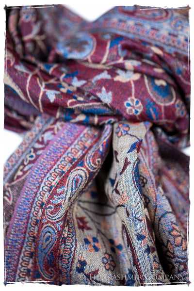 Morena Paisley Reversible Kashmir Wool Scarf