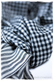 Carreaux Noir et Blanc Kashmir Wool Scarf