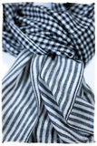 Carreaux Noir et Blanc Kashmir Wool Scarf