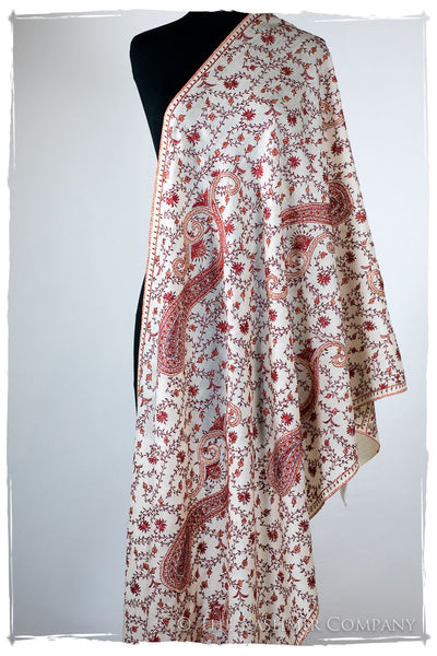 Auroretté Basilié de'Laine Sozni Paisley Orient Shawl