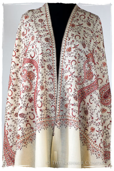 Auroretté Blanché de'Laine Sozni Paisley Orient Shawl