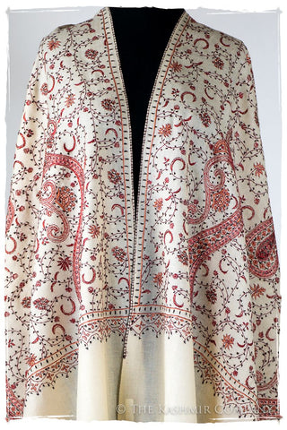 Auroretté Blanché de'Laine Sozni Paisley Orient Shawl