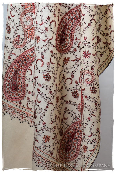 Auroretté Blanché de'Laine Sozni Paisley Orient Shawl