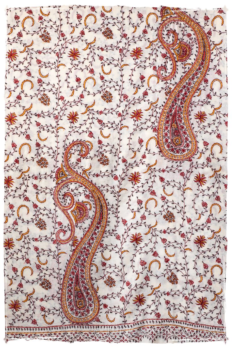 Auroretté Blissé de'Laine Sozni Paisley Orient Shawl