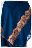 Chanellé Arabesqué Bleu de'Laine Sozni Frontières Orient Shawl