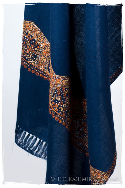 Chanellé Arabesqué Bleu de'Laine Sozni Frontières Orient Shawl