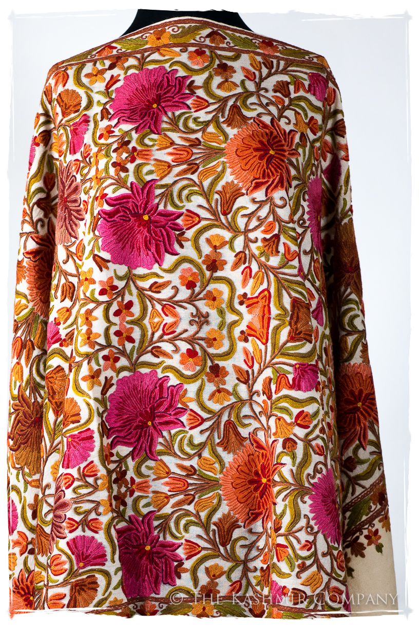Jardin Brigitte de Bijoux Rouges en Cachemire Antiquaires Shawl