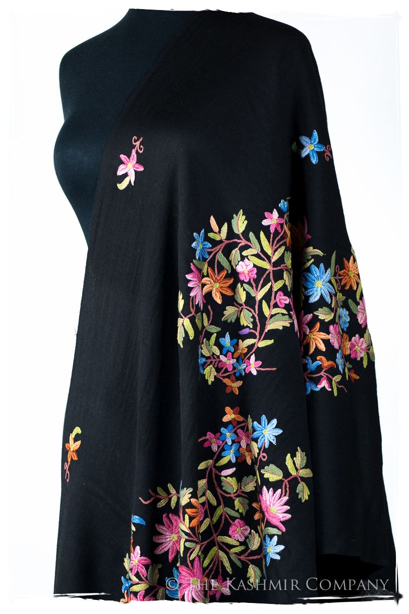 Rivière des Fleurs Céleste Cannes Shawl