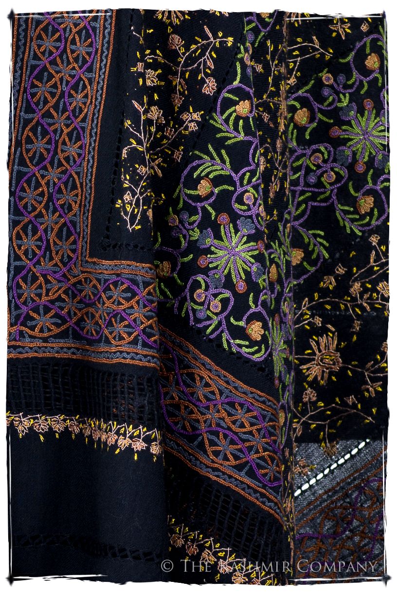 Trois Embroideries Soirée Pierre Précieuse Française Antiquaires Shawl