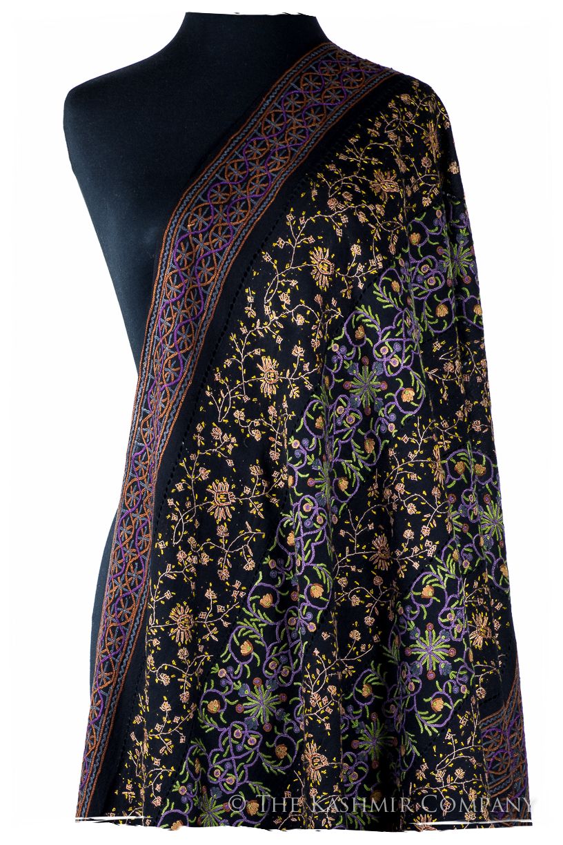 Trois Embroideries Soirée Pierre Précieuse Française Antiquaires Shawl