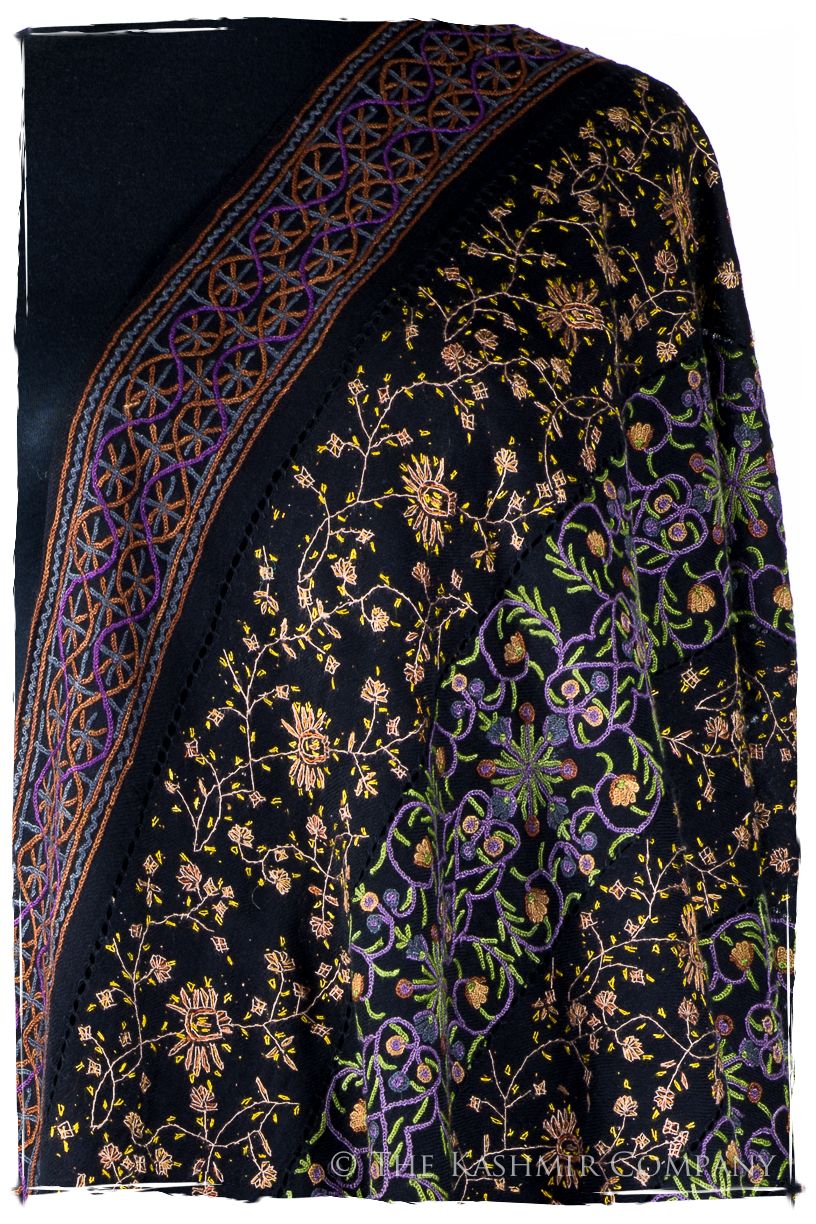 Trois Embroideries Soirée Pierre Précieuse Française Antiquaires Shawl