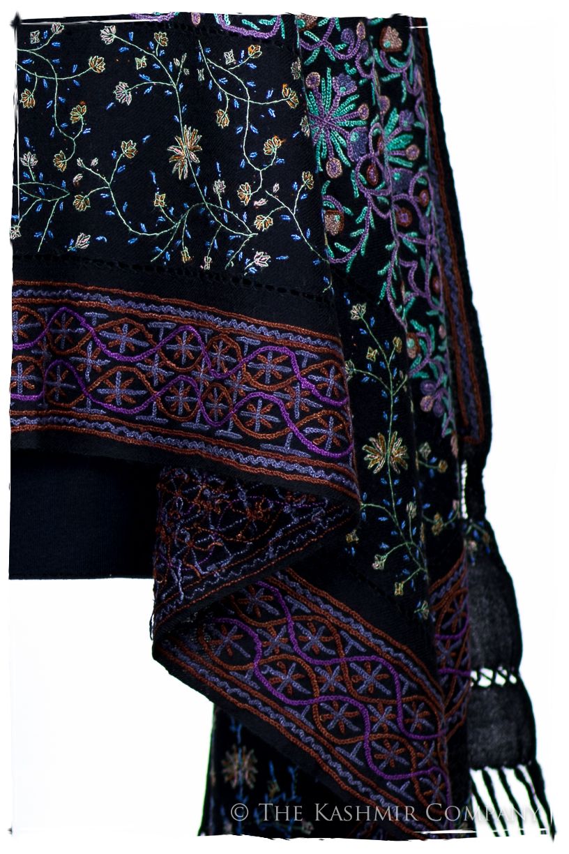 Trois Embroideries Soirée Saphir Bijou Française Antiquaires Shawl
