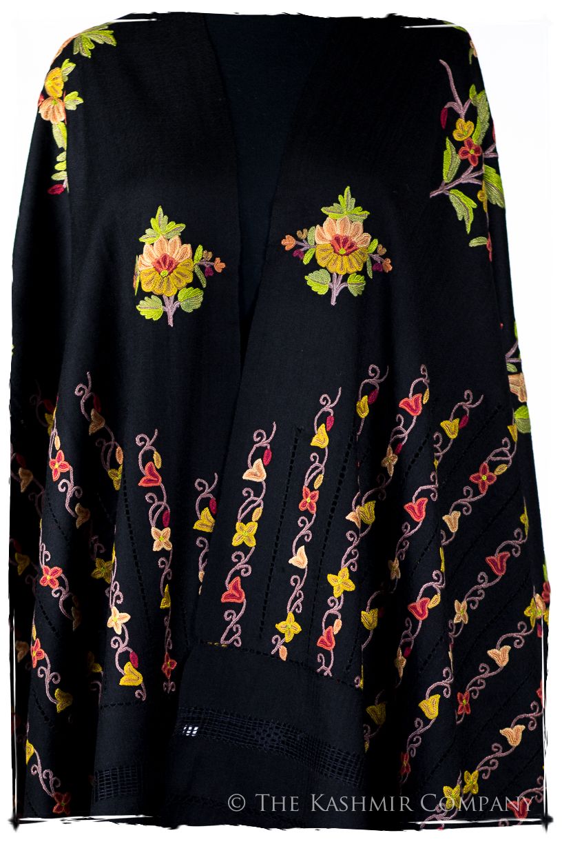 Jardin de Vignes Broderie d'acacia Chaîne Tirée Notre Dame Shawl
