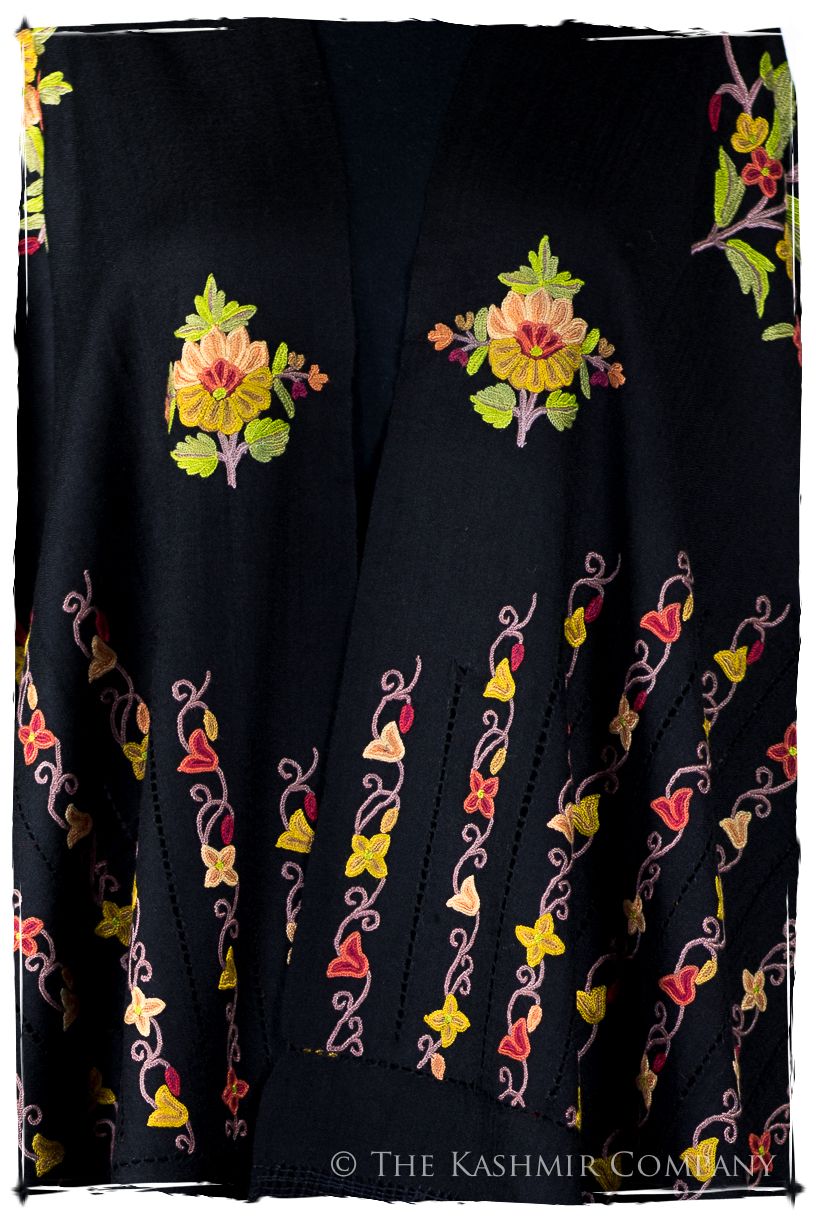 Jardin de Vignes Broderie d'acacia Chaîne Tirée Notre Dame Shawl