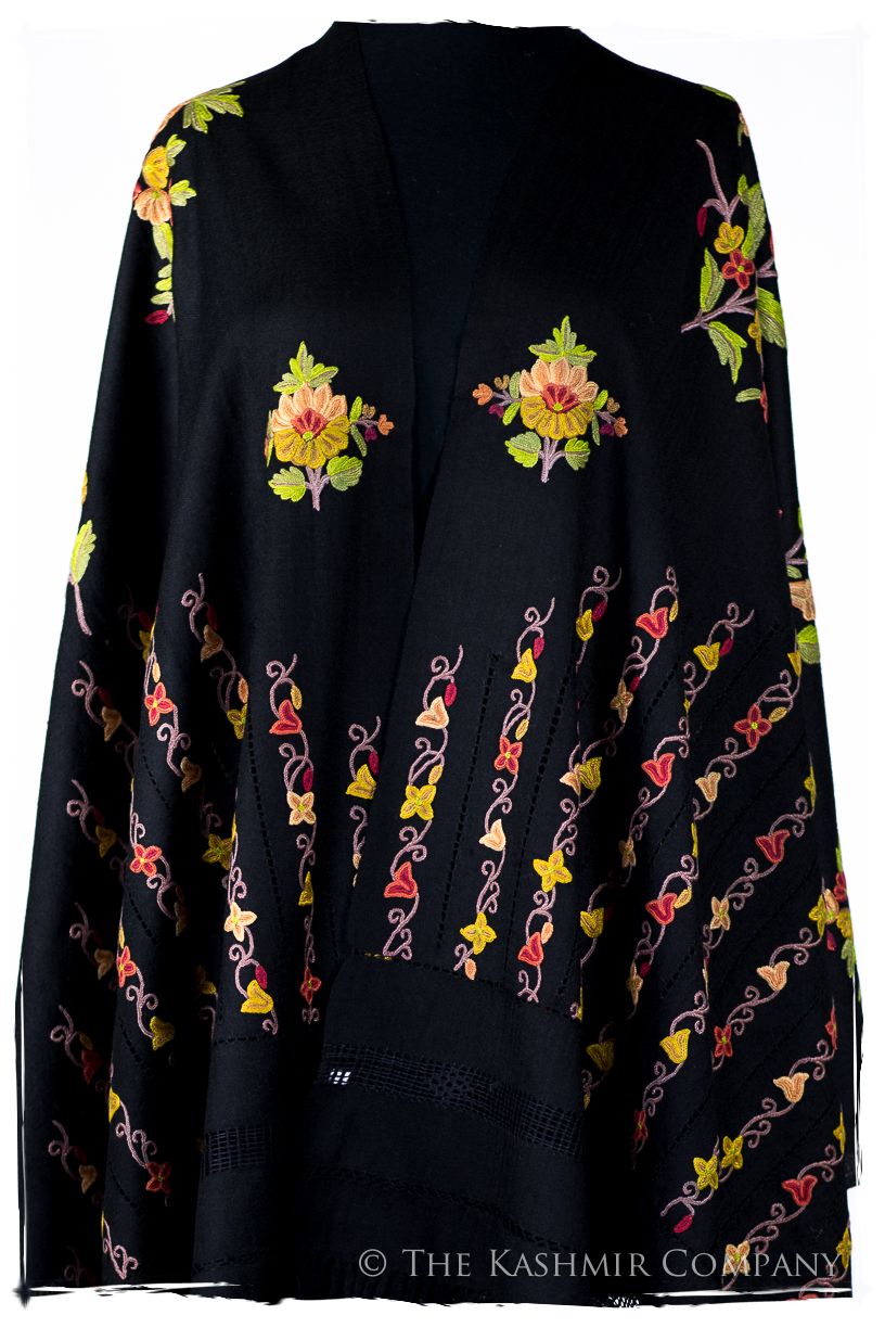 Jardin de Vignes Broderie d'acacia Chaîne Tirée Notre Dame Shawl