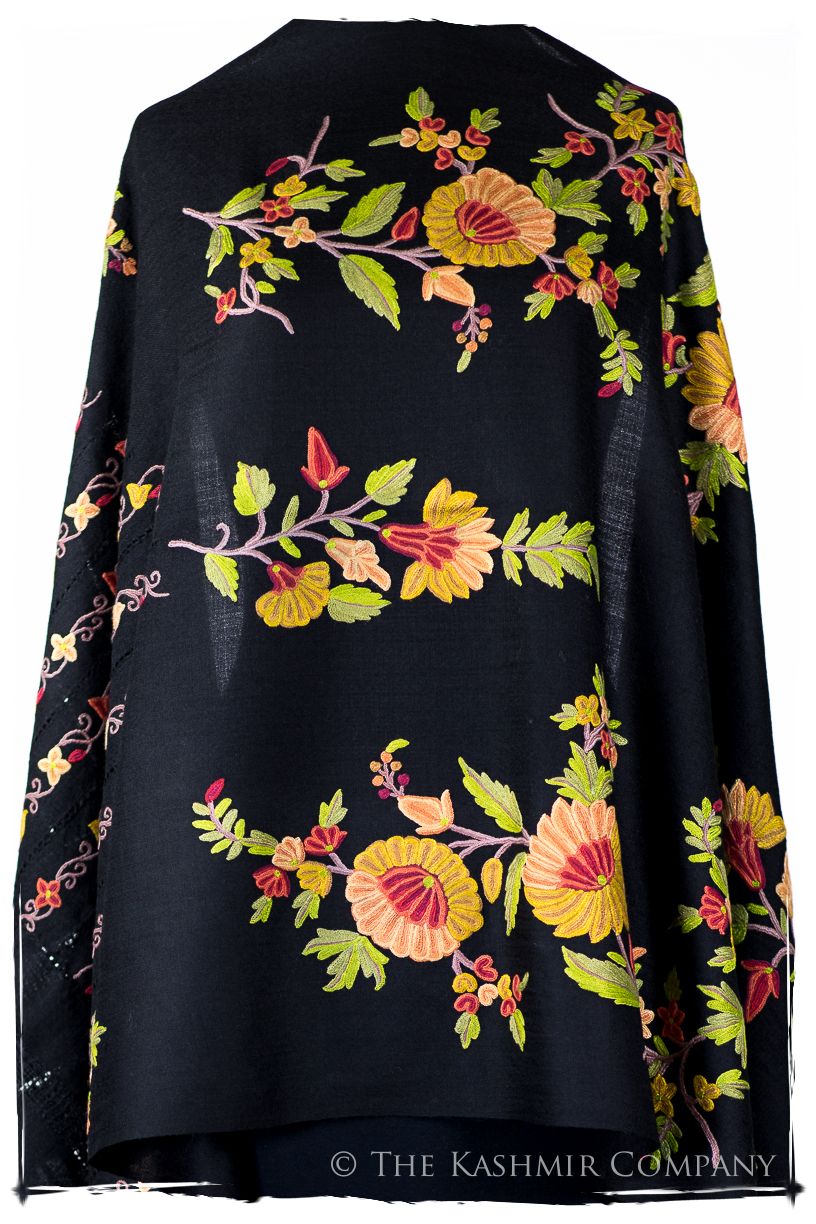 Jardin de Vignes Broderie d'acacia Chaîne Tirée Notre Dame Shawl