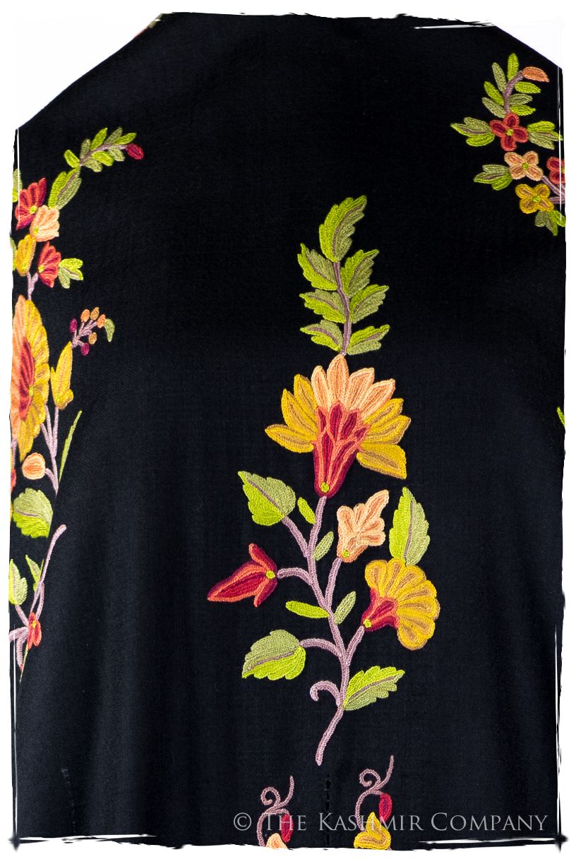 Jardin de Vignes Broderie d'acacia Chaîne Tirée Notre Dame Shawl