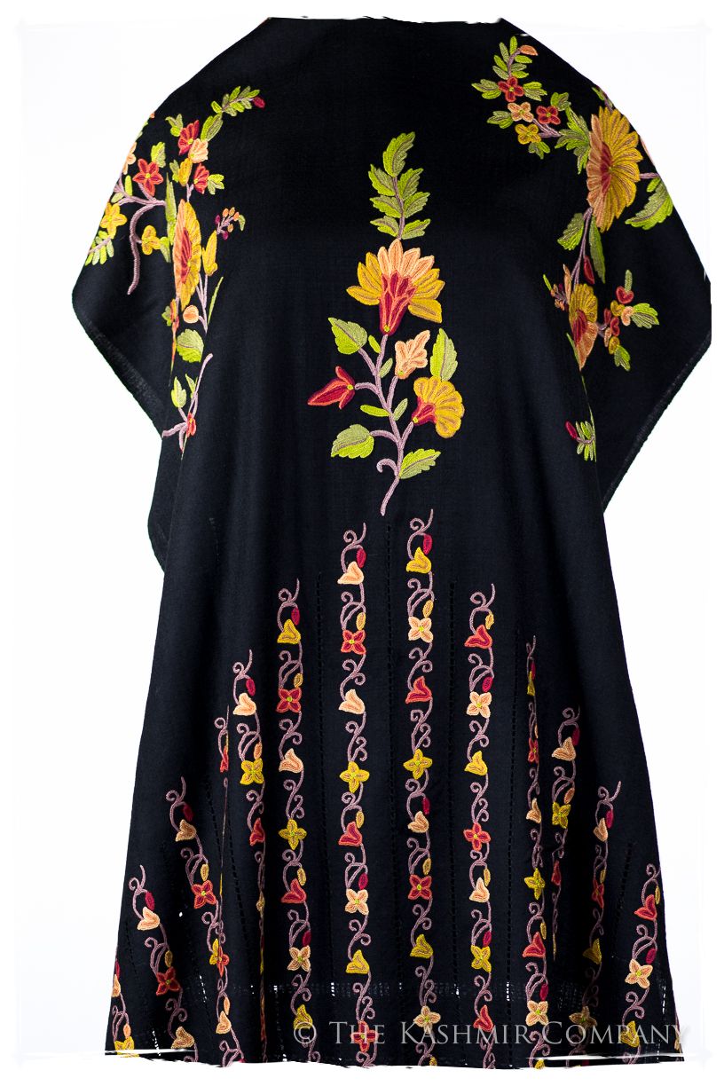 Jardin de Vignes Broderie d'acacia Chaîne Tirée Notre Dame Shawl