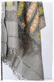 Jardin de Vignes Broderie Française Ficelle Tirée Notre Dame Shawl
