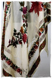 Broderie à cordes tirées Vine Rose Ivorie Pauline Shawl