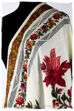 Broderie à cordes tirées Vine Rose Ivorie Pauline Shawl