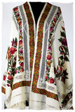 Broderie à cordes tirées Vine Rose Ivorie Pauline Shawl