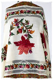 Broderie à cordes tirées Vine Rose Ivorie Pauline Shawl