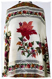 Broderie à cordes tirées Vine Rose Ivorie Pauline Shawl