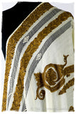 Broderie à cordes tirées Tinsel Royale Paisley Ivorie Pauline Shawl