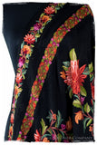 Broderie à cordes tirées Pari Jardin Noir Pauline Shawl