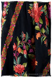 Broderie à cordes tirées Pari Jardin Noir Pauline Shawl