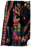 Broderie à cordes tirées Pari Jardin Noir Pauline Shawl
