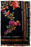 Broderie à cordes tirées Pari Jardin Noir Pauline Shawl