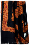 Broderie à cordes tirées r Adobe Royale Paisley Noir Pauline Shawl