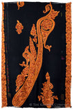 Broderie à cordes tirées r Adobe Royale Paisley Noir Pauline Shawl