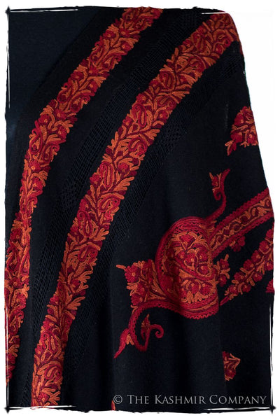 Broderie à cordes tirées r Rococo Royale Paisley Noir Pauline Shawl