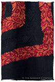 Broderie à cordes tirées r Rococo Royale Paisley Noir Pauline Shawl