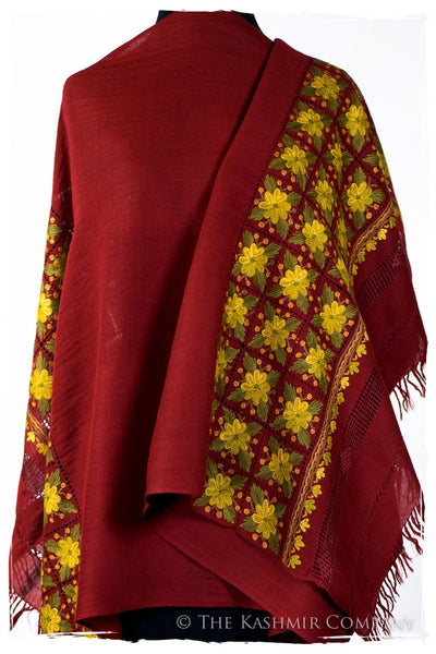 Broderie à cordes tirées Bombay Trois Frontières Shawl