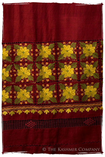 Broderie à cordes tirées Bombay Trois Frontières Shawl