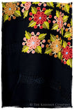 Broderie à cordes tirées Azalea Noir Trois Frontières Shawl