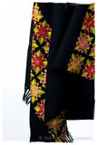 Broderie à cordes tirées Azalea Noir Trois Frontières Shawl