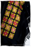 Broderie à cordes tirées Azalea Noir Trois Frontières Shawl