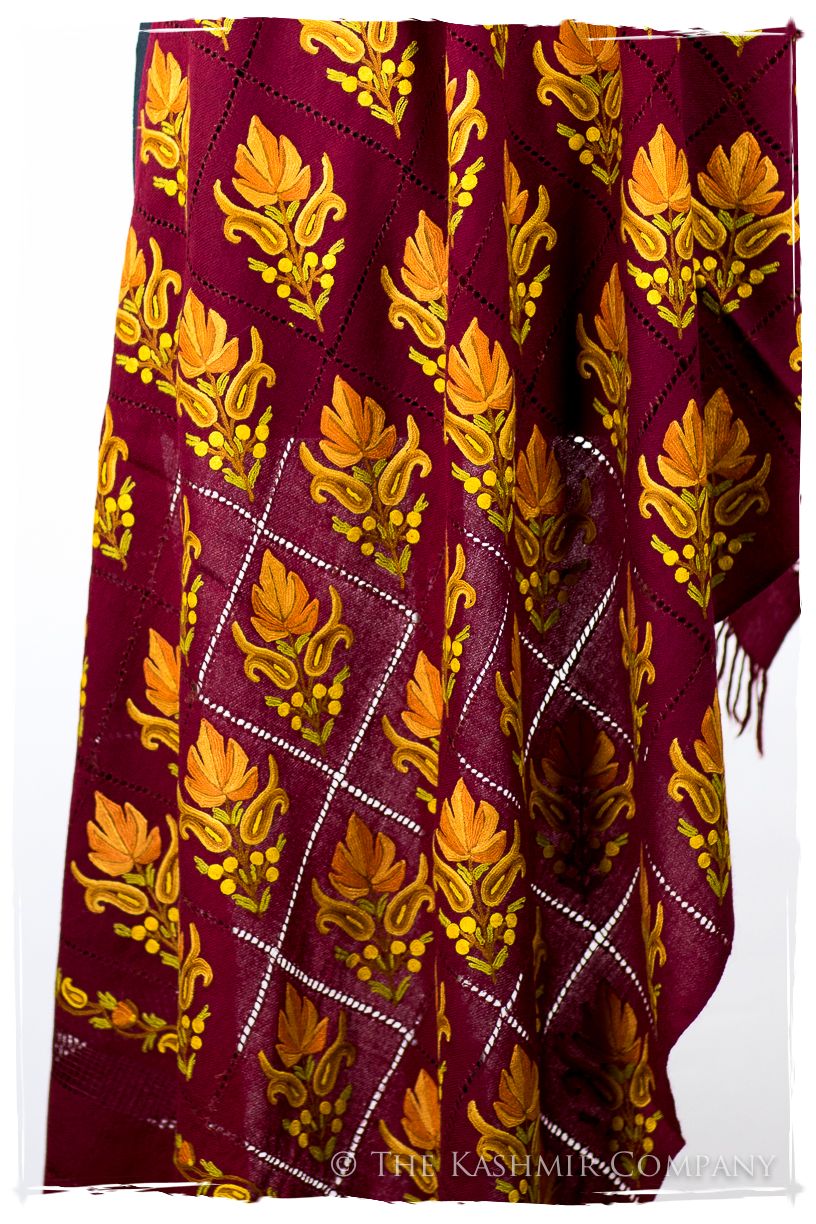 Les Nouvelles Fil Dessiné Fleur Maple Noir Shawl